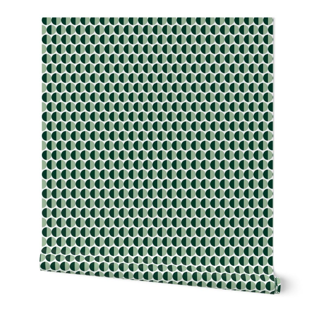 Split Second — Mid Century Half Circle Dot Geometric Wallpaper