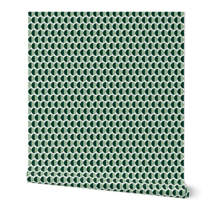 Split Second — Mid Century Half Circle Dot Geometric Wallpaper