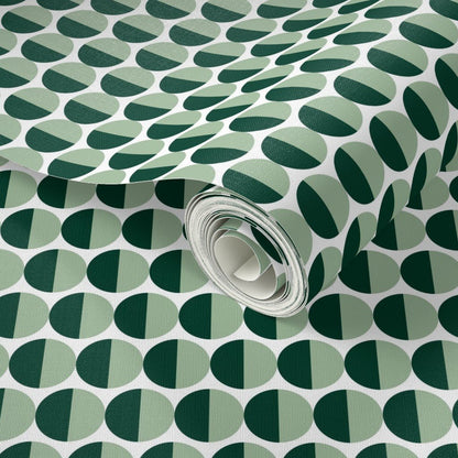 Split Second — Mid Century Half Circle Dot Geometric Wallpaper