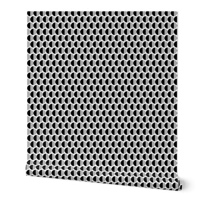 Split Second — Mid Century Half Circle Dot Geometric Wallpaper
