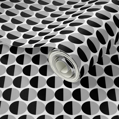 Split Second — Mid Century Half Circle Dot Geometric Wallpaper