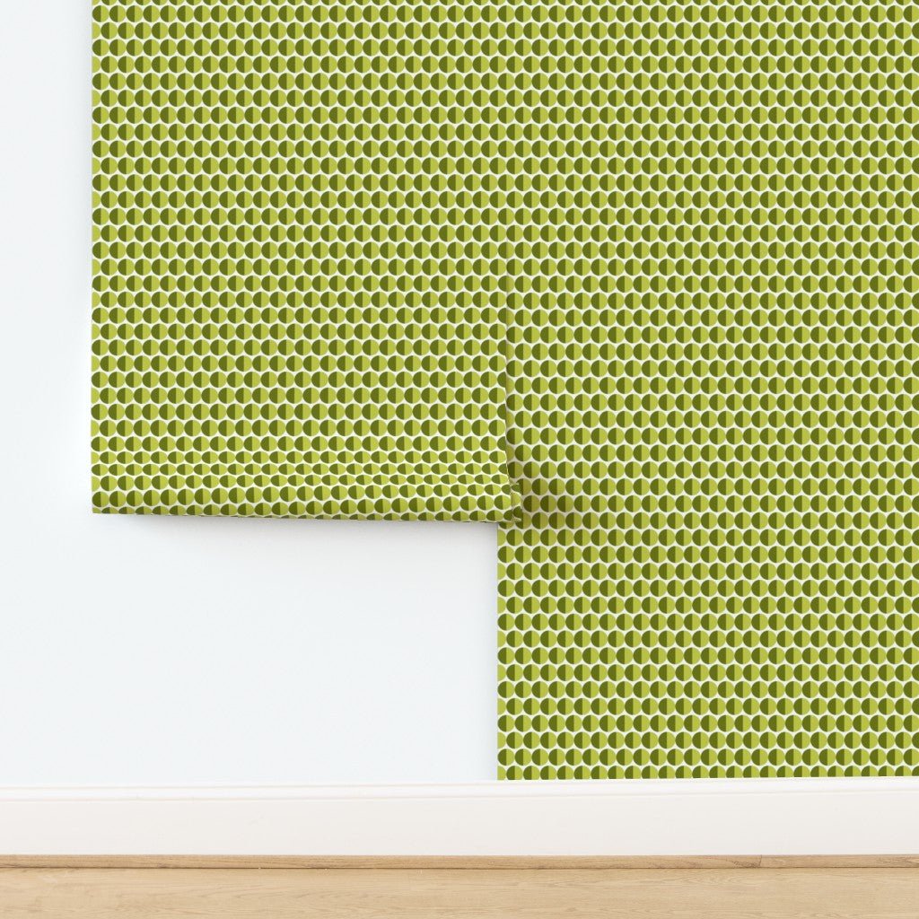 Split Second — Mid Century Half Circle Dot Geometric Wallpaper
