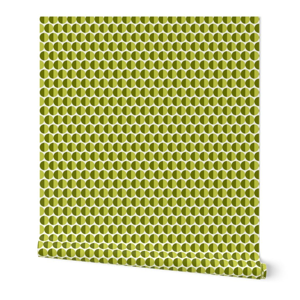 Split Second — Mid Century Half Circle Dot Geometric Wallpaper