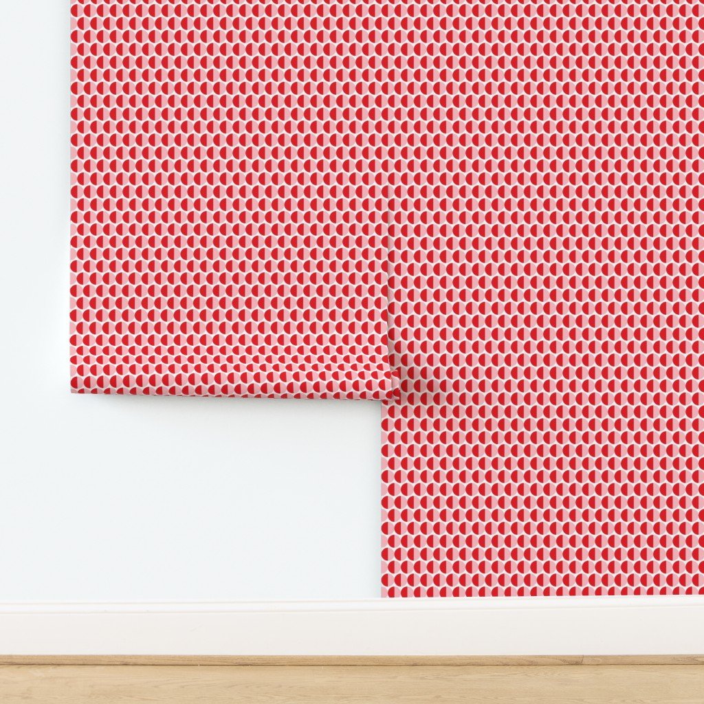 Split Second — Mid Century Half Circle Dot Geometric Wallpaper