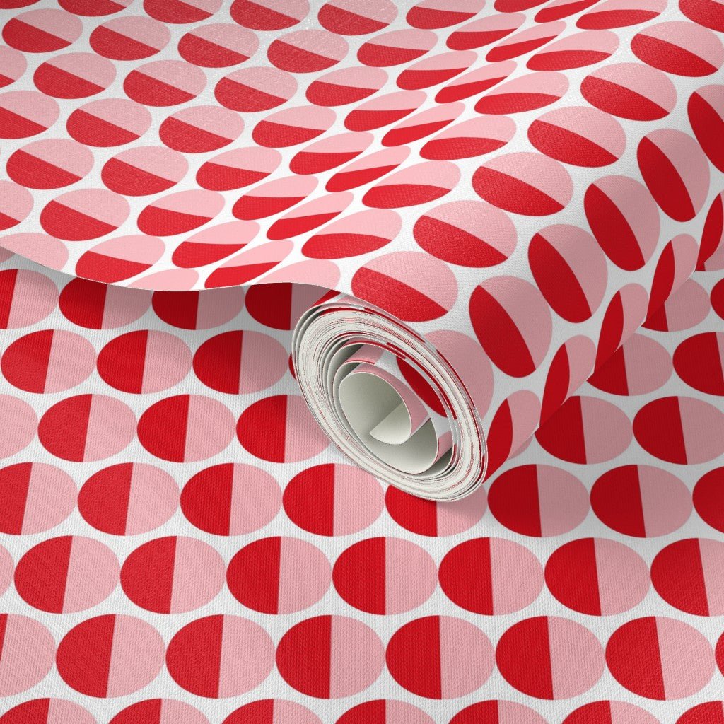 Split Second — Mid Century Half Circle Dot Geometric Wallpaper