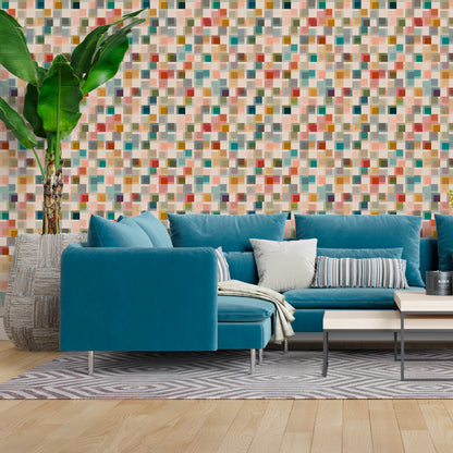 Madge Mid-Century Modern Wallpaper - Retro Geometric Pattern | Victoria Bright Home