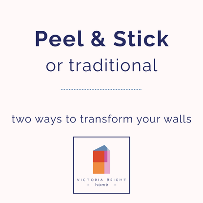 Peel and stick or traditional wallpaper by Victoria Bright Home — two ways to transform your walls