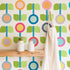 Scandinavian Modern Flower Wallpaper for Kitchens and Children - Wallpaper | Victoria Bright Home - Colorful Modern Wallpaper For Your Home - - bedroom,floral,green,kids,kitchen,Minimalist,modern,multicolor,nursery,pink,retro,scandinavian,vintage