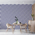 Half Moons Bauhaus Blue and White Modern Wallpaper Peel and Stick Removeable or Non Pasted - Bauhaus Wallpaper | Victoria Bright Home - Colorful Modern Wallpaper For Your Home