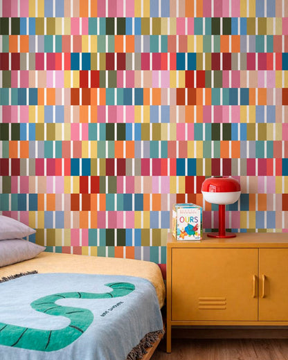 Jujubee Colorful Geometric Wallpaper for Modern Office or Playroom