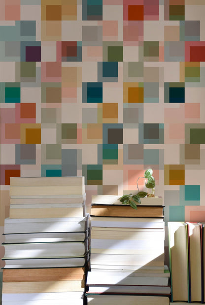 Madge Mid-Century Modern Wallpaper - Retro Geometric Pattern | Victoria Bright Home