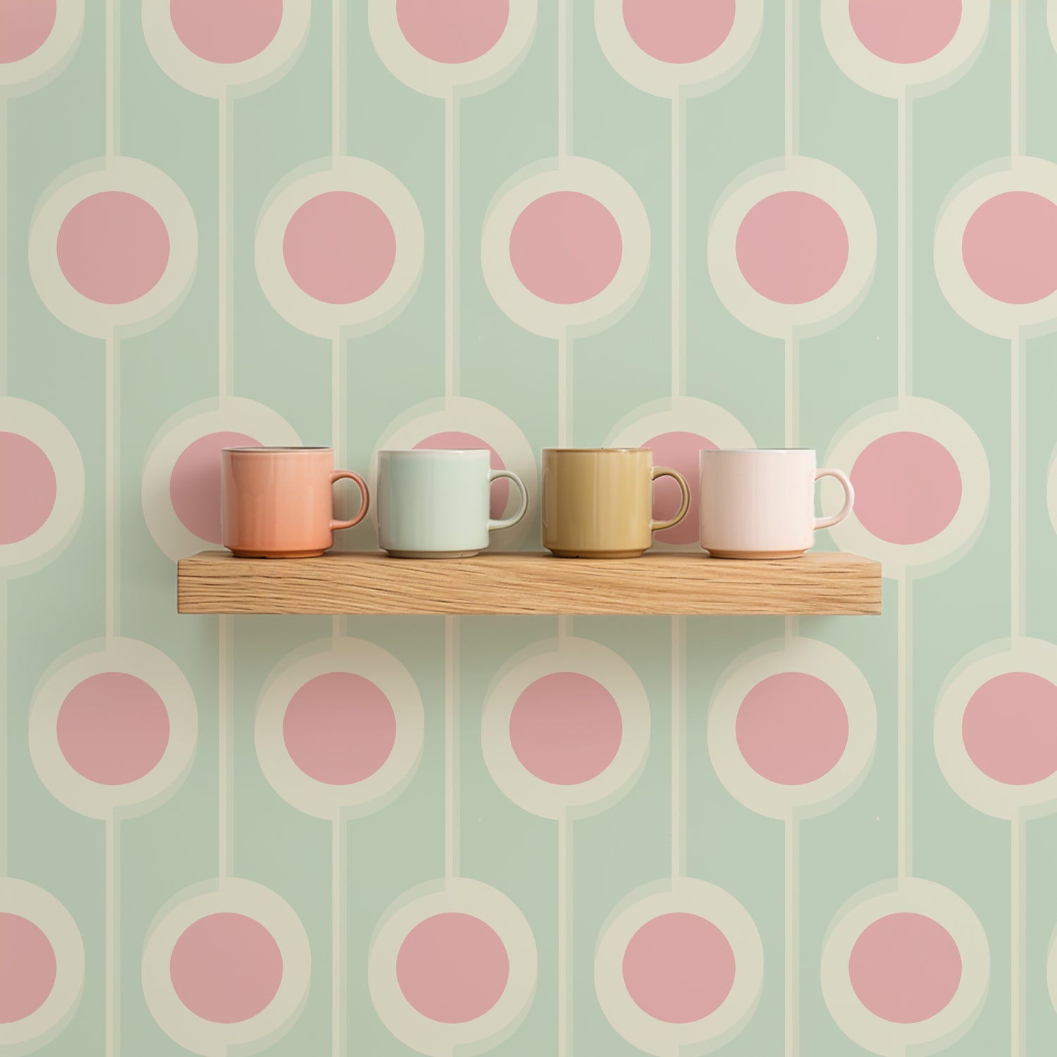 Modernist Floral Wallpaper for Nursery and Kids Room