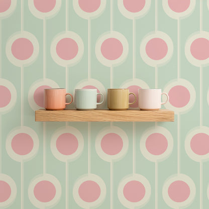 Modernist Floral Wallpaper for Nursery and Kids Room