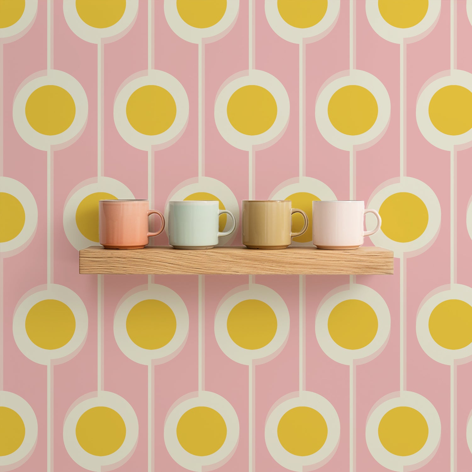 Modernist Floral Wallpaper for Nursery and Kids Room