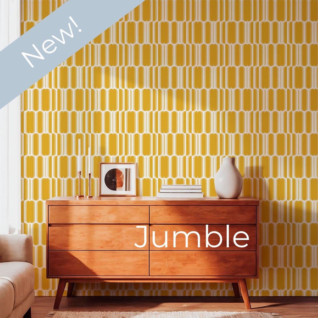 Jumble Mid-Century Modern Geometric Wallpaper