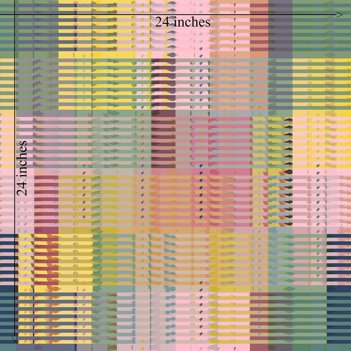 Queenslander Retro Plaid Wallpaper | Pink, Sage &amp; Yellow Woven Grid