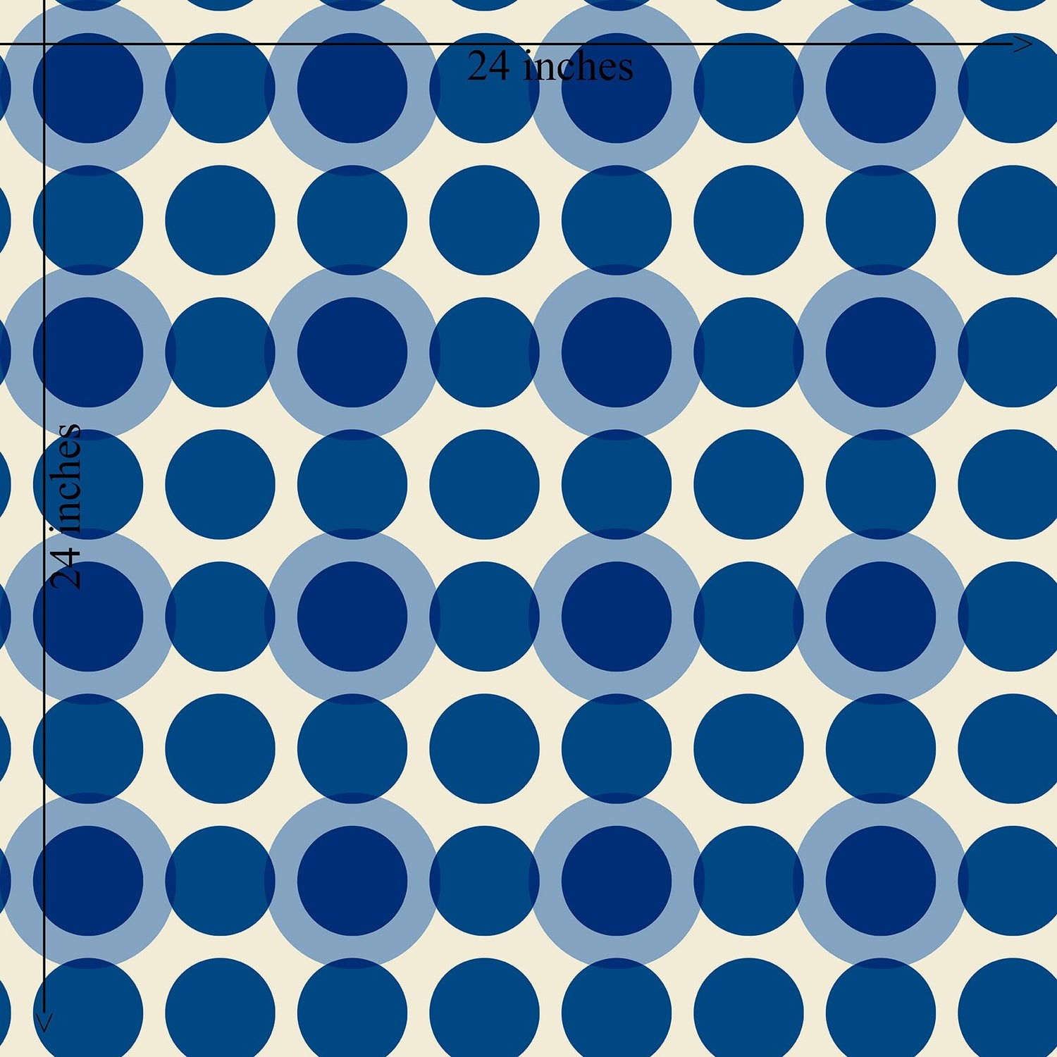 Blueberry Retro Wallpaper - Mid-Century Modern Blue Dot Pattern