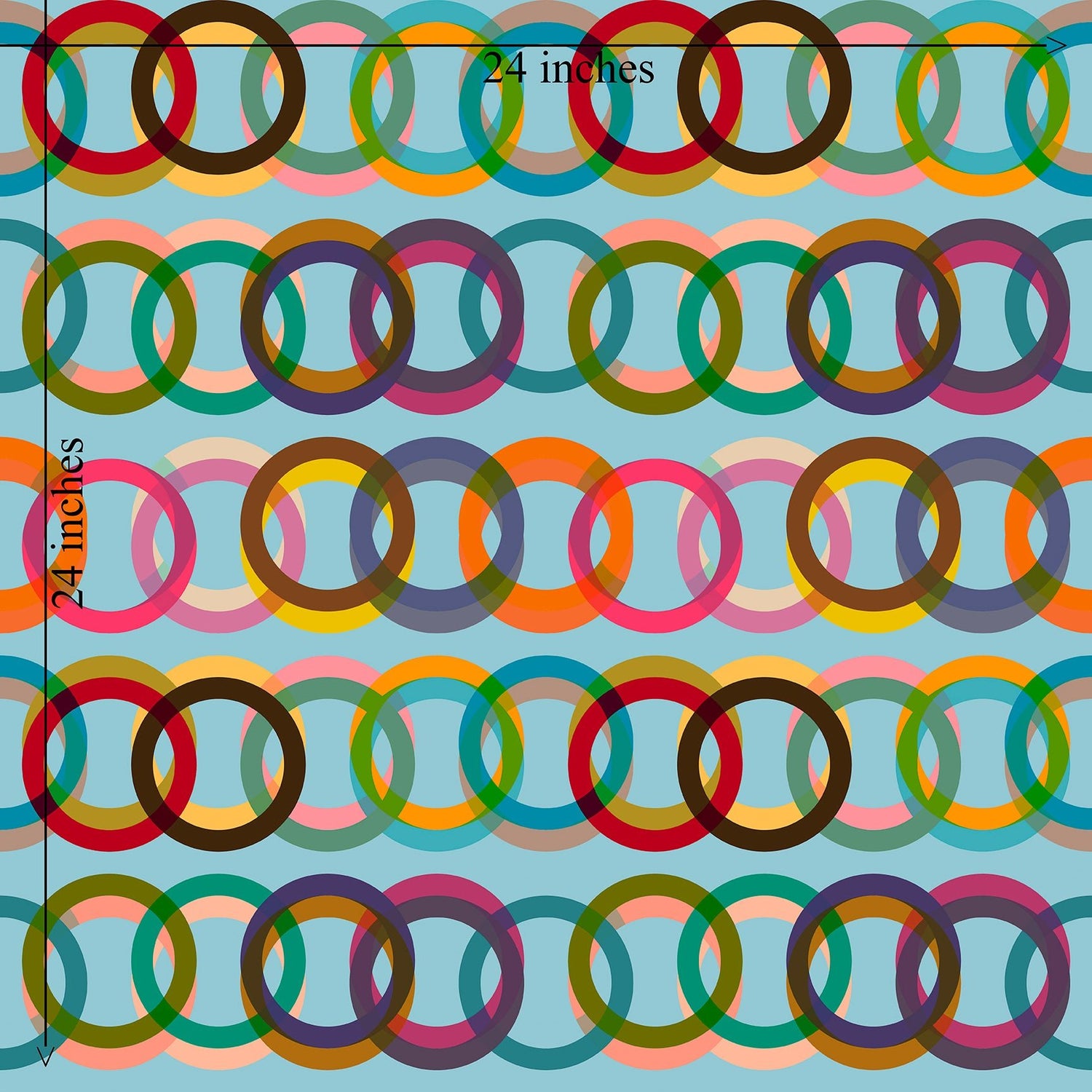 Willoughby Double Rings Retro Modern Wallpaper