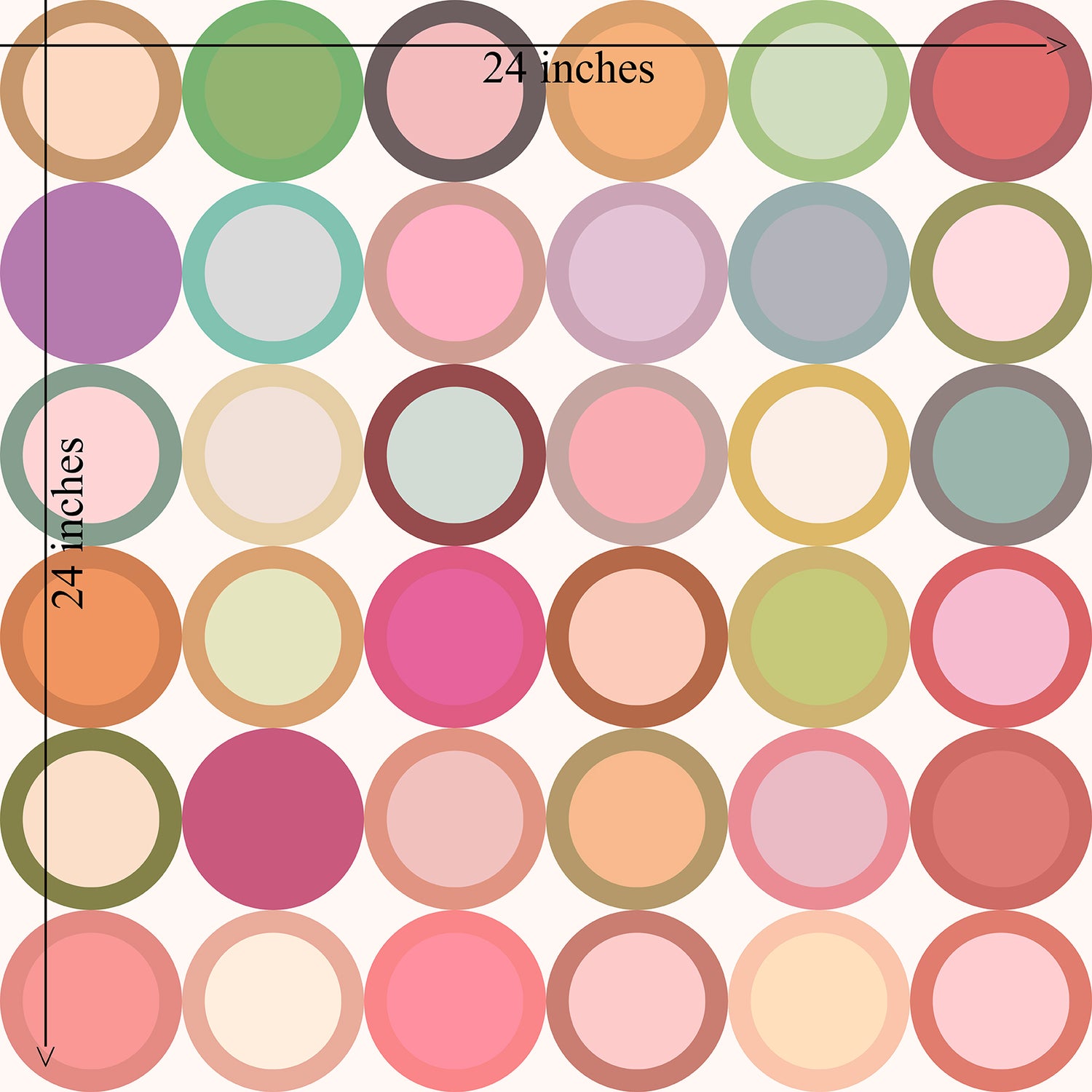 Retro Modern Earthy Circles Wallpaper - Mid-Century Nursery &amp; Kids Room Decor