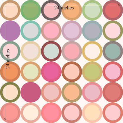 Retro Modern Earthy Circles Wallpaper - Mid-Century Nursery &amp; Kids Room Decor