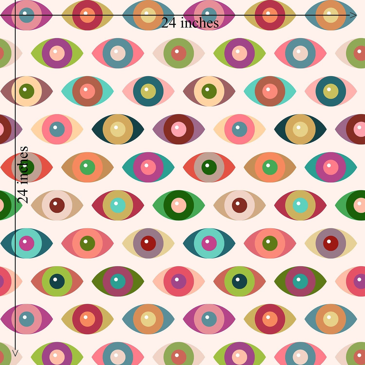 Retro Novelty Eyeball Wallpaper - Fun Novelty Peepers Design for Kids &amp; Bathrooms