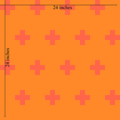 Swiss Cross Bold Colorful Wallpaper is Renter Friendly