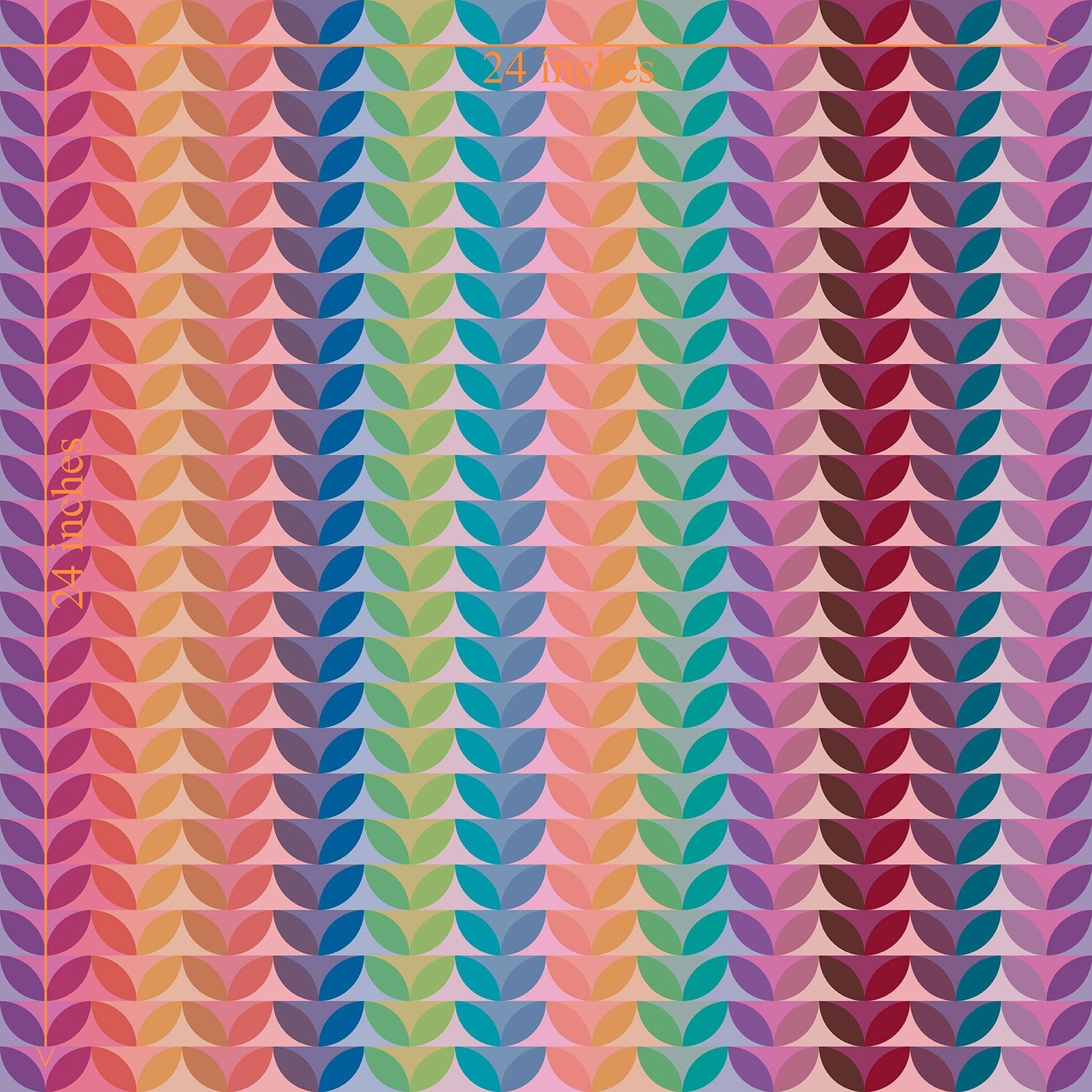 Bejeweled Rainbow Striped Modern Wallpaper