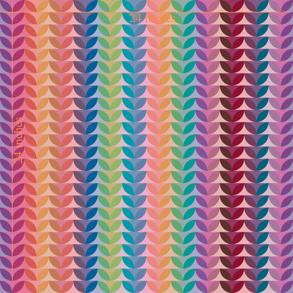 Bejeweled Rainbow Striped Modern Wallpaper