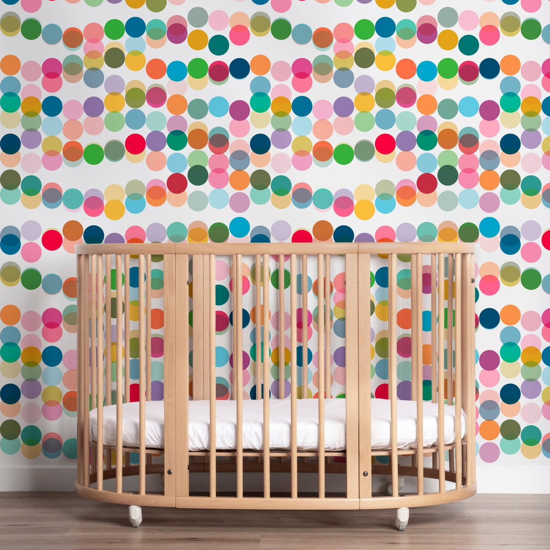 Colorful Pop Art Polka Dot Wallpaper for a Party Theme