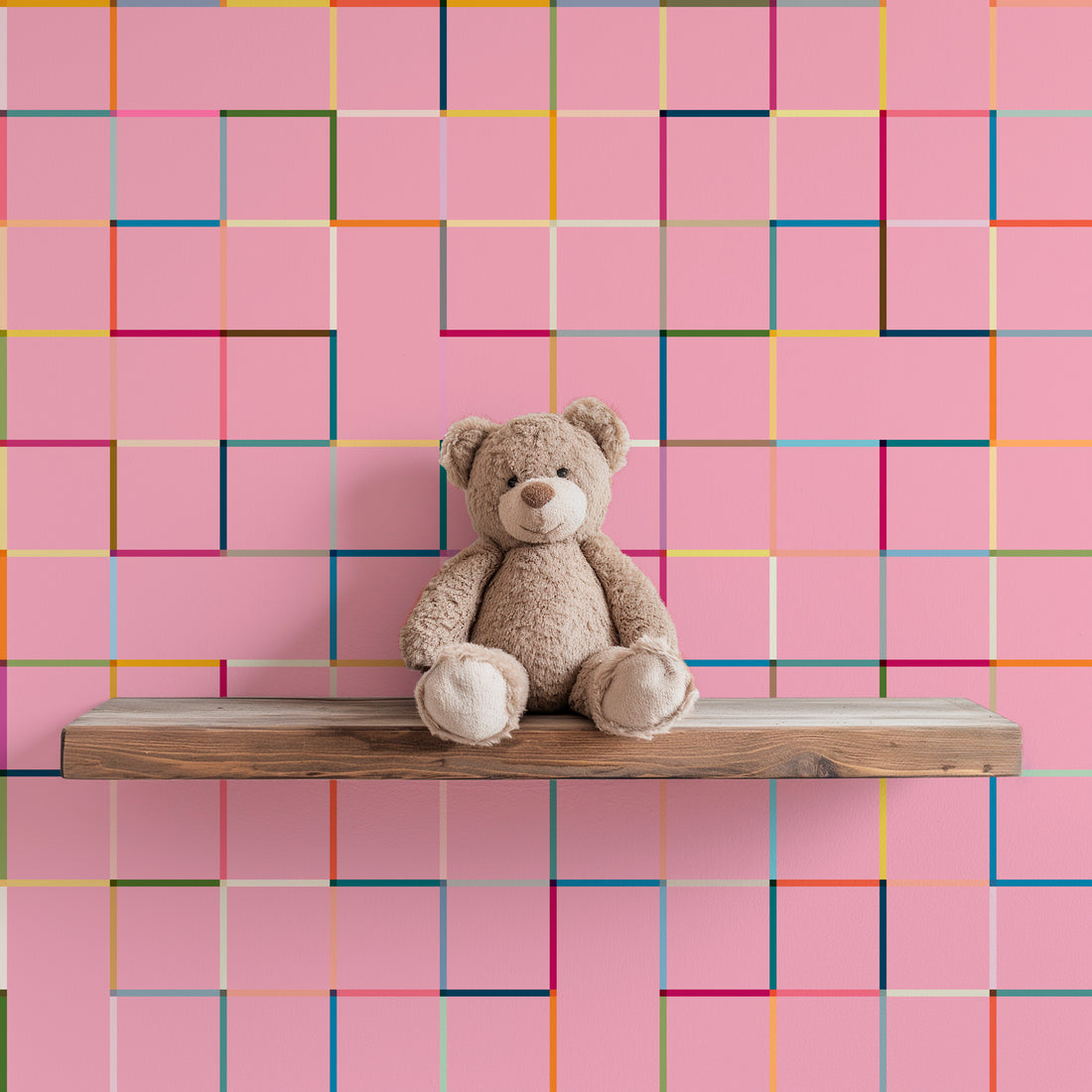 Monkey Bars Modern Geometric Wallpaper for a Fun Kid&
