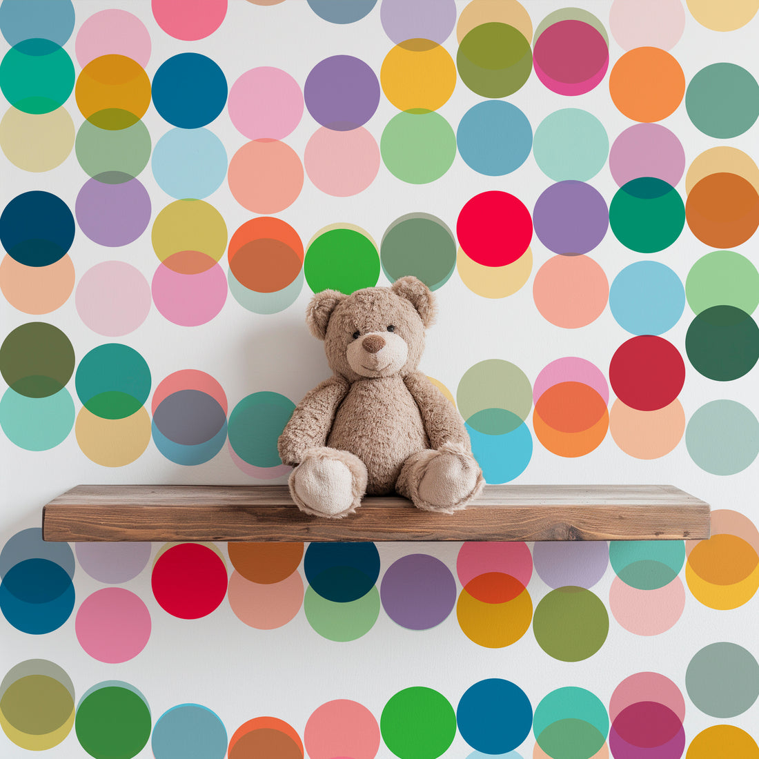 Colorful Pop Art Polka Dot Wallpaper for a Party Theme