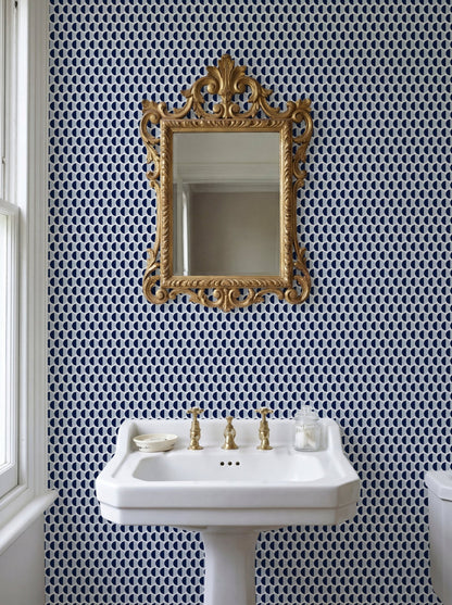 Split Second — Mid Century Half Circle Dot Geometric Wallpaper