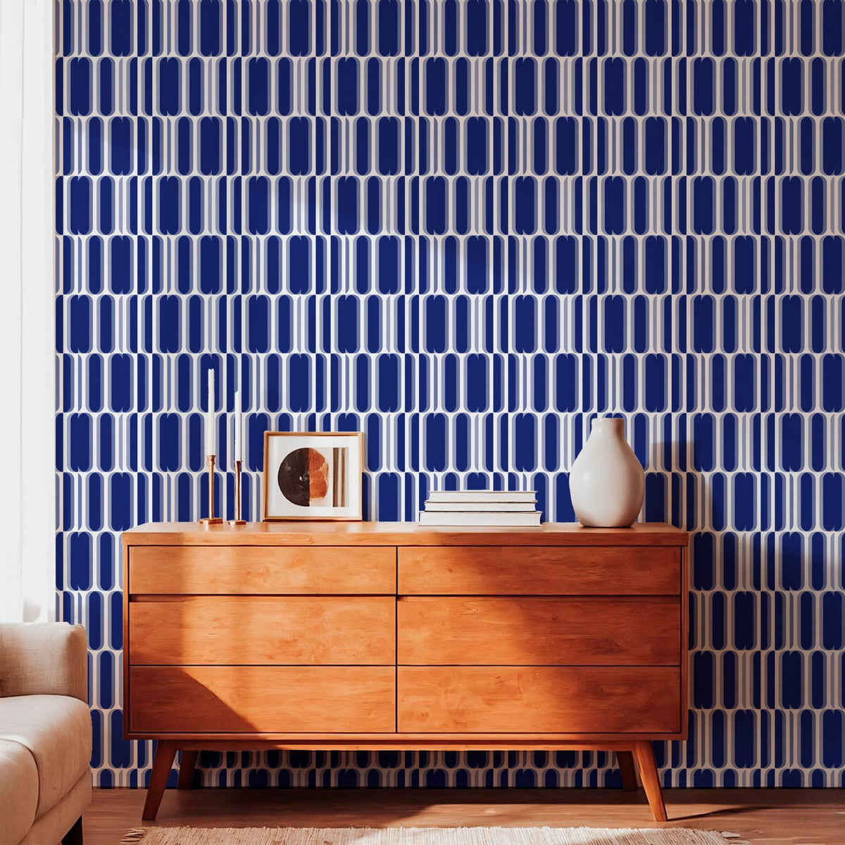 Jumble Mid-Century Modern Geometric Wallpaper