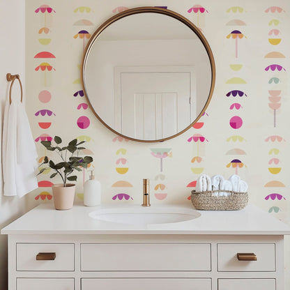 Scandinavian Floral Wallpaper for a Whimsical Nursery