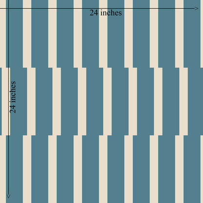 Joshua Tree Desert Oasis Wallpaper - Retro Minimalist Stripe in 5 Calming Colors