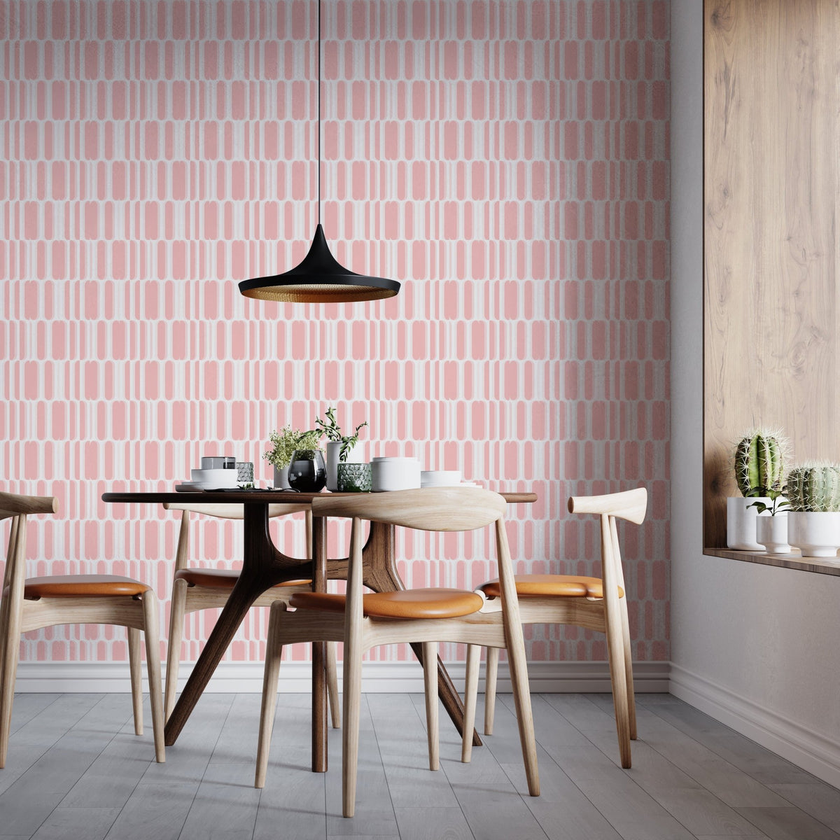Jumble Mid-Century Modern Geometric Wallpaper