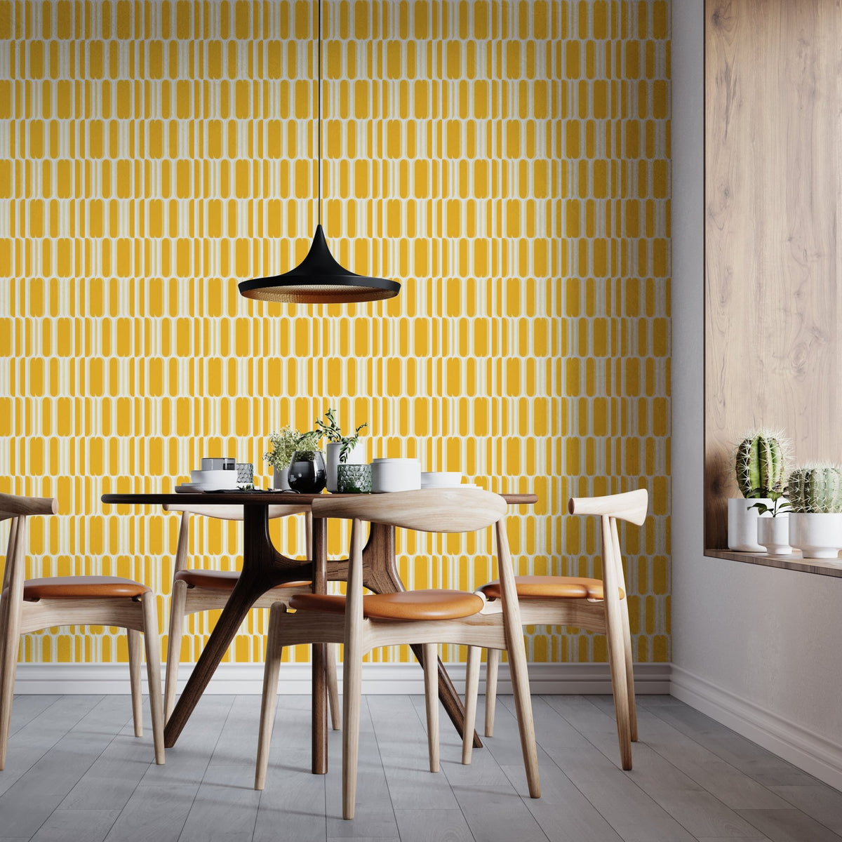 Jumble Mid-Century Modern Geometric Wallpaper