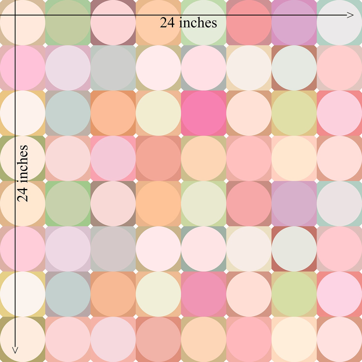 Macaron Dot - Soft Pastel Polka Dot Mid Century Wallpaper