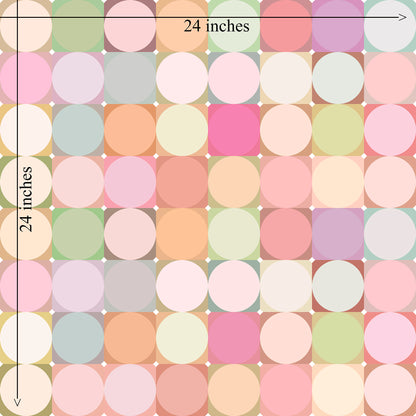 Macaron Dot - Soft Pastel Polka Dot Mid Century Wallpaper