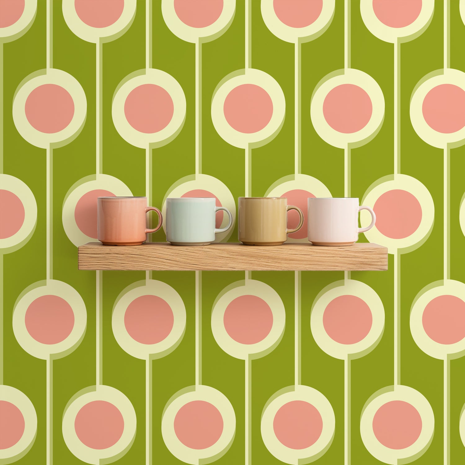 Modernist Floral Wallpaper for Nursery and Kids Room