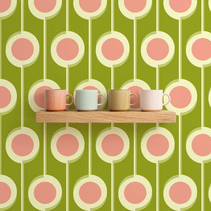 Modernist Floral Wallpaper for Nursery and Kids Room