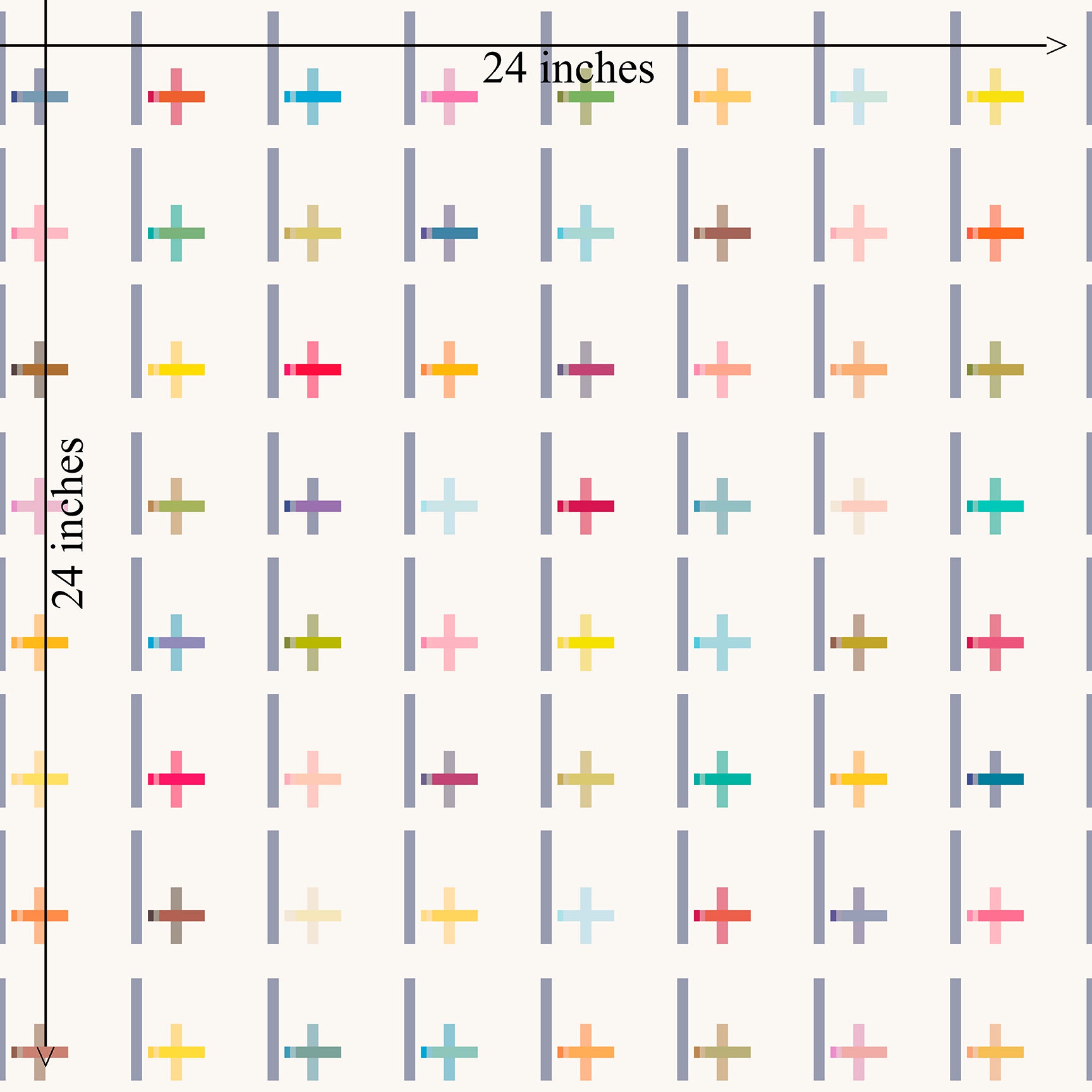 Grid with colored &