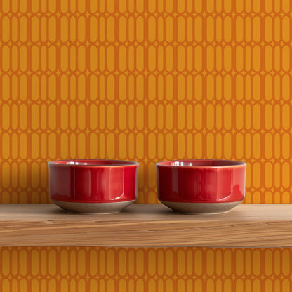 eClaire Mid Century Modern Wallpaper - Wallpaper | Victoria Bright Home - Colorful Modern Wallpaper For Your Home - - abstract,black,black and white,blue,dining,kids,kitchen,mid century,modern,orange,retro,sixties wallpaper