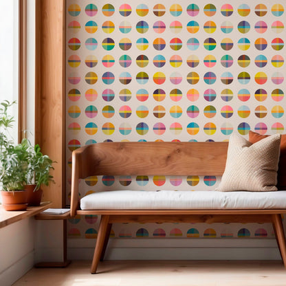 Retro Style Madras Plaid Wallpaper Boho Chic and Colorful